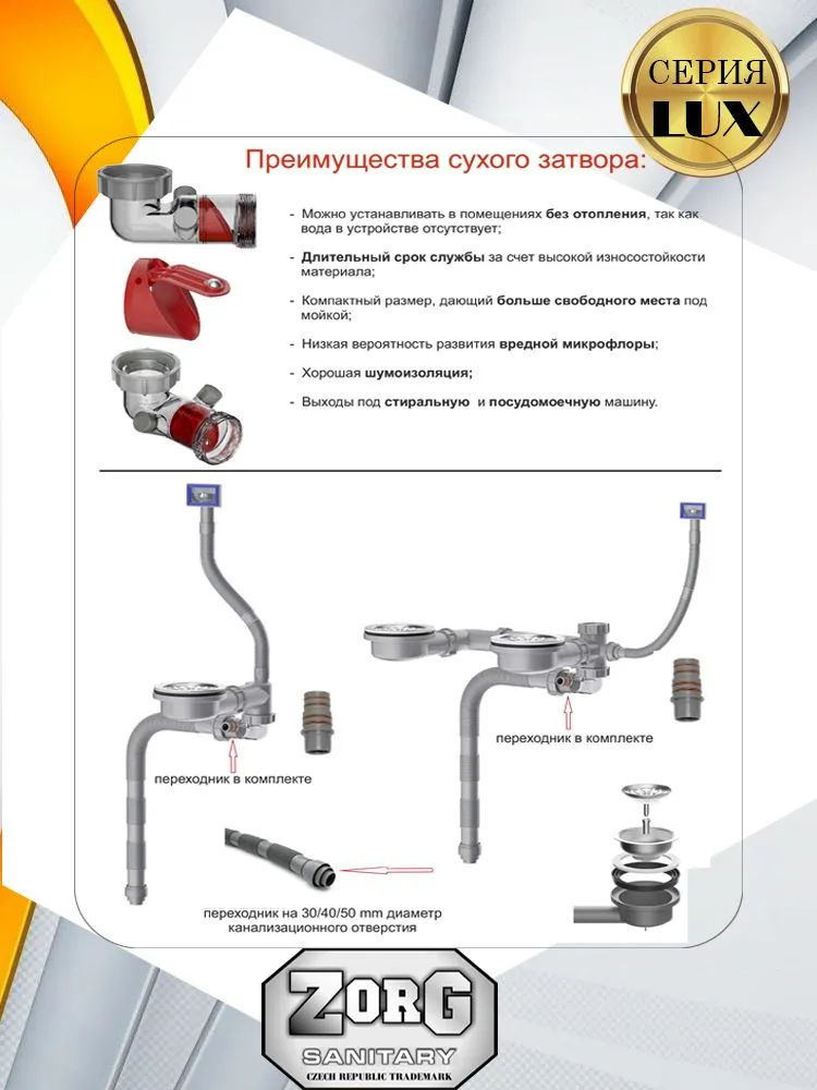 Мойка ZorG LUX 4551 GUN GREY